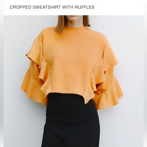 ZARA ruffled sweatshirt